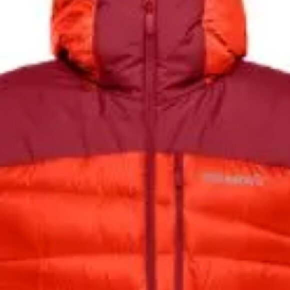 $369! NWT Men's Norrona Falketind Down 750 Hood Jacket - Arednalin / Rhubarb - M - Picture 1 of 1